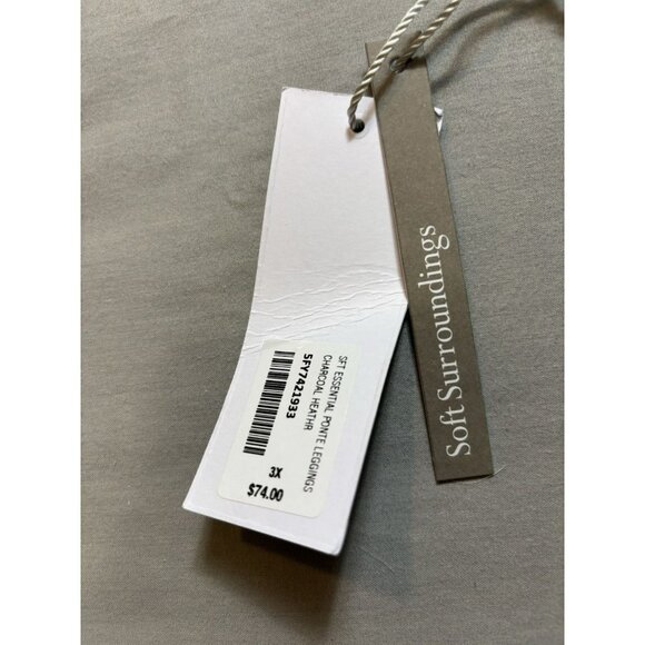 SOFT SURROUNDINGS Ponte Pull On legging Pants 3X Gray Heather NWT - Picture 11 of 12